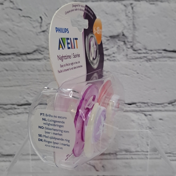 PHILIPS AVENT NIGHTTIME PACIFIERS 'STARZY' GLOW-IN-DARK SOOTHING COMFORT - Picture 4 of 15